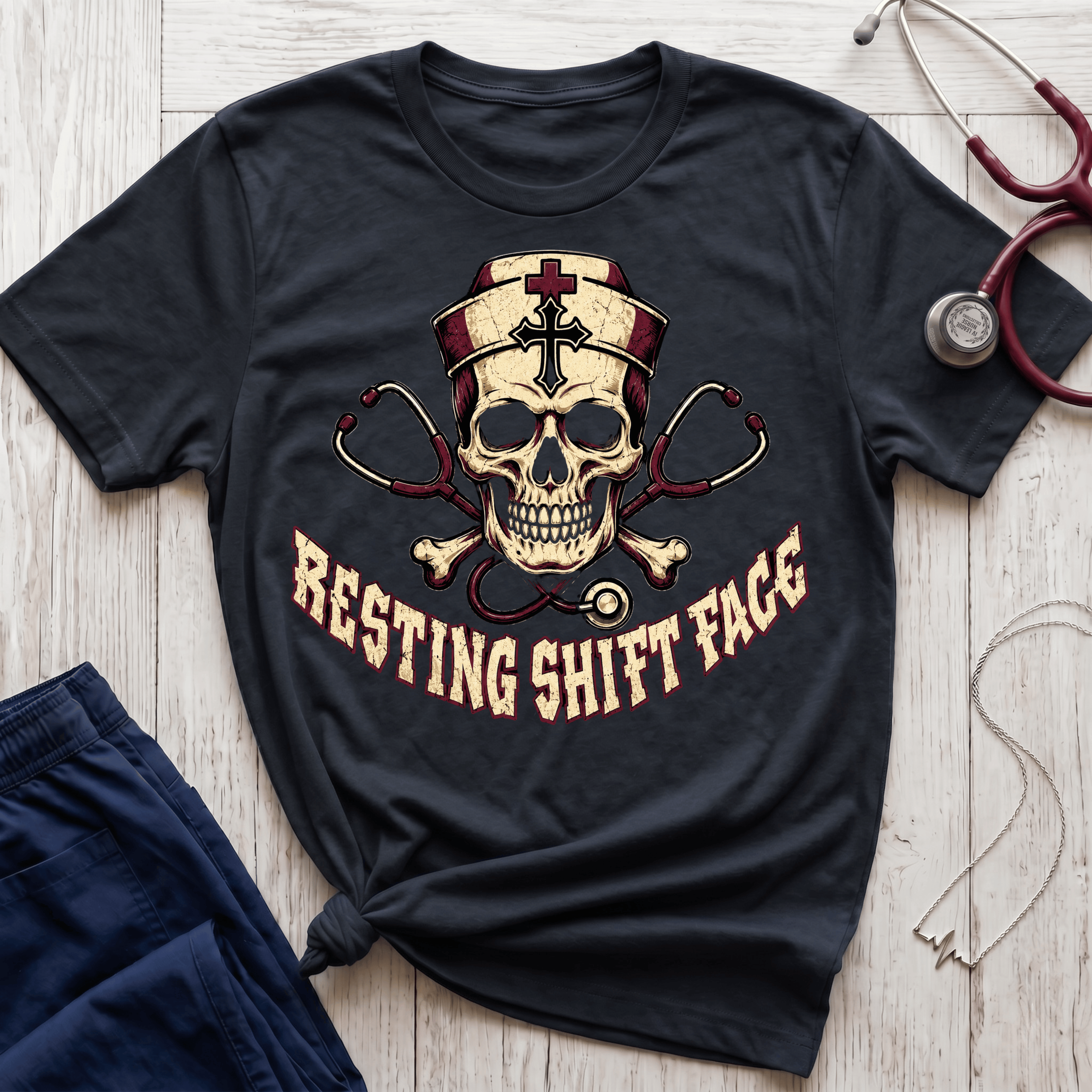 Resting Shift Face T-Shirt