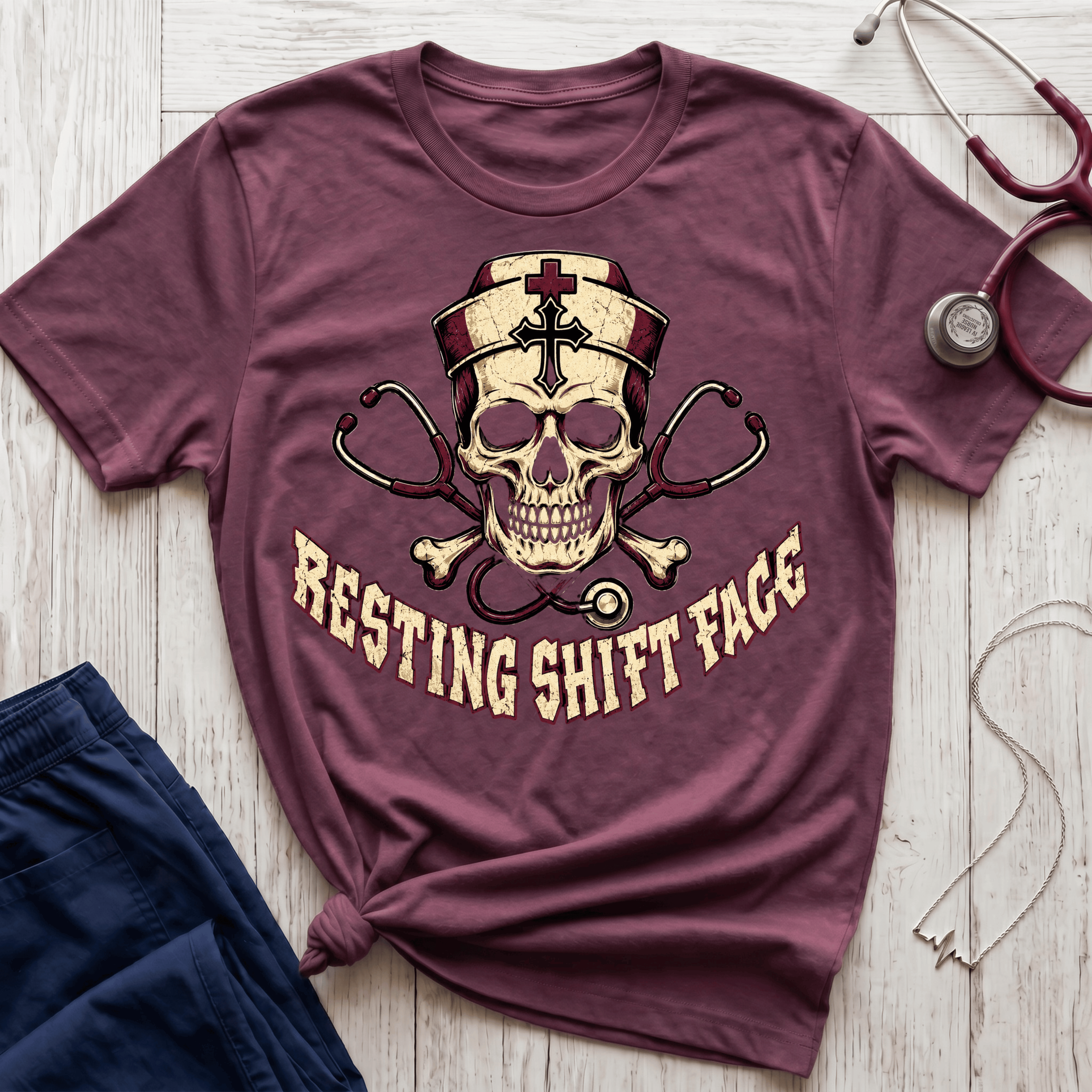 Resting Shift Face T-Shirt