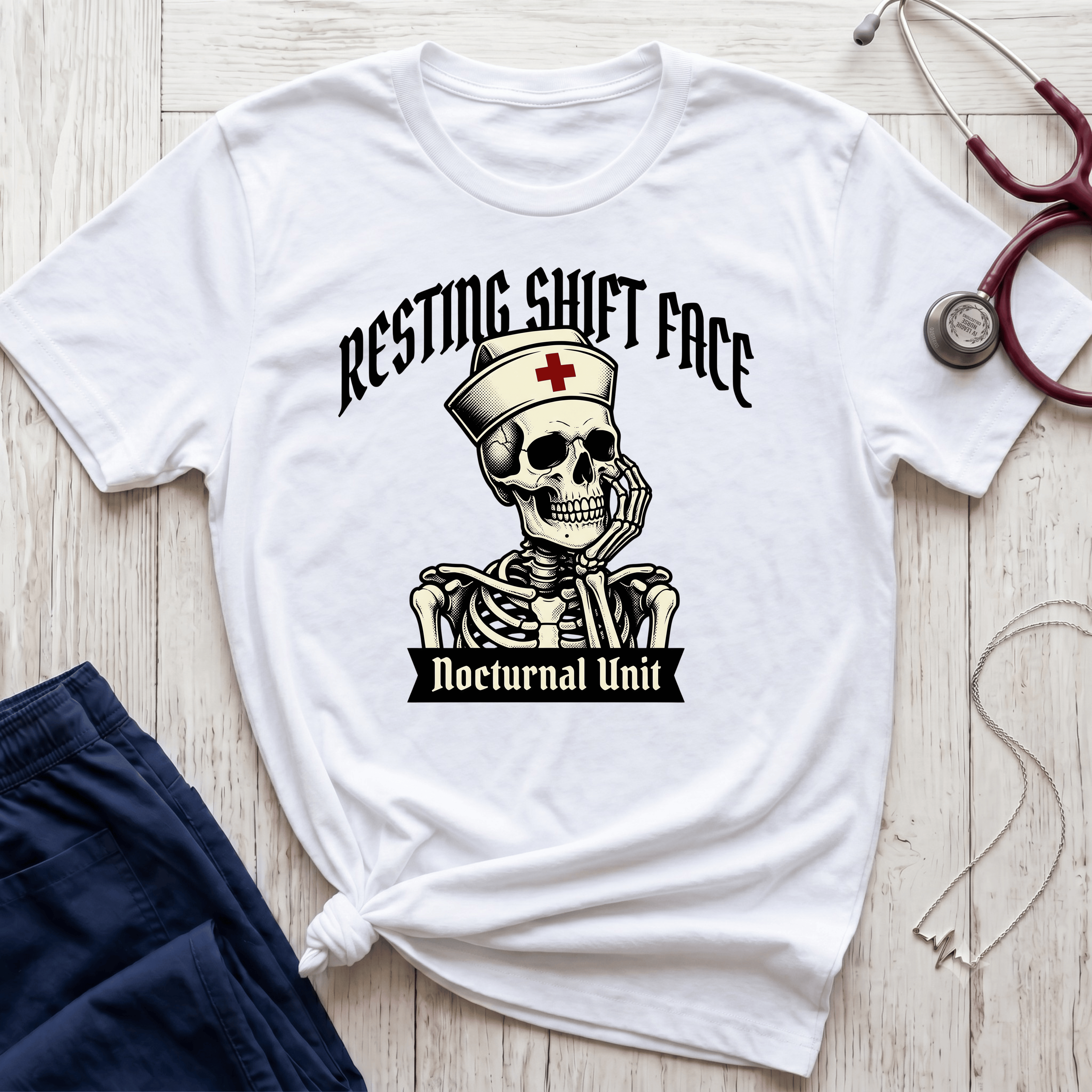 Nocturnal Resting Shift Face T-Shirt