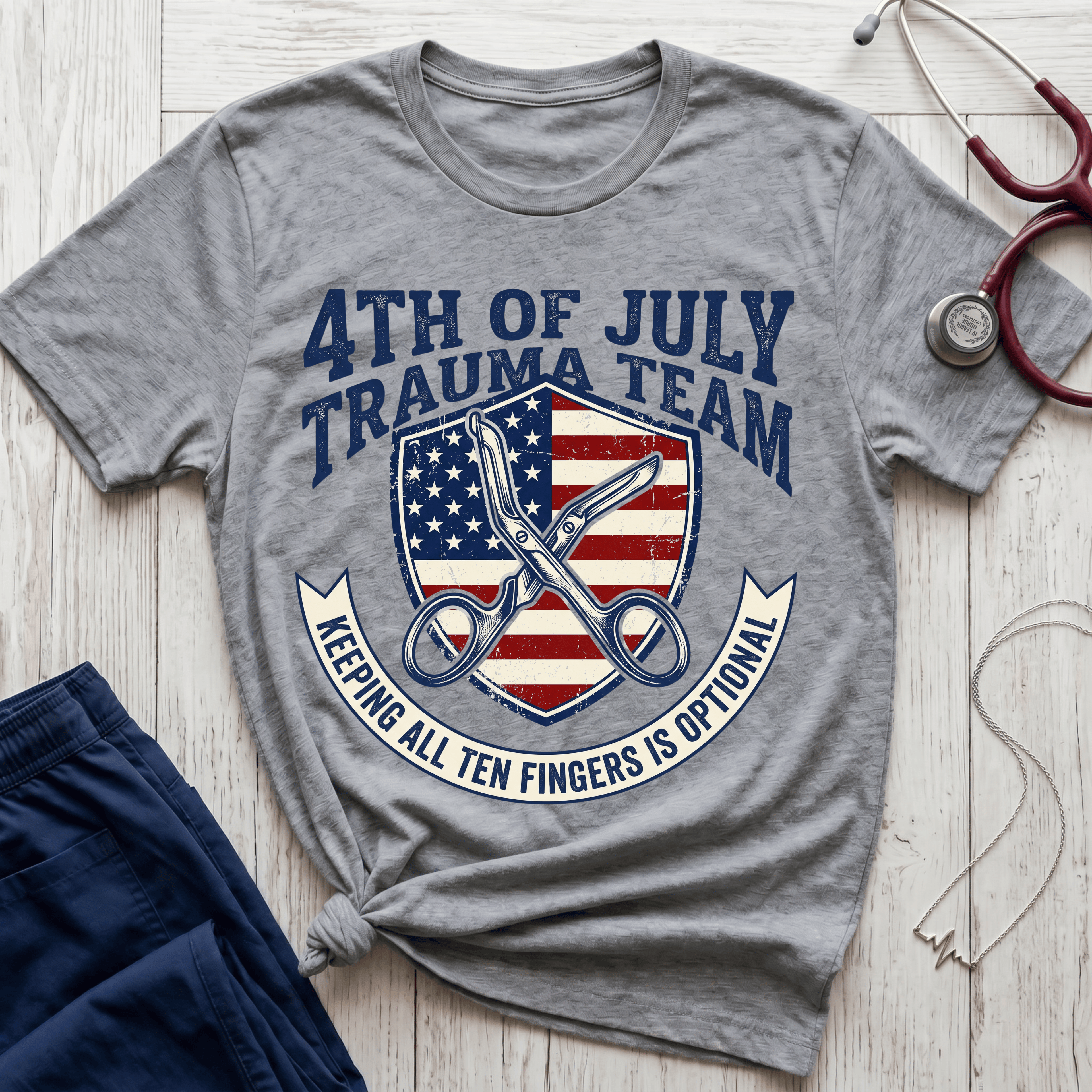 Stars and Stripes Trauma Team T-Shirt