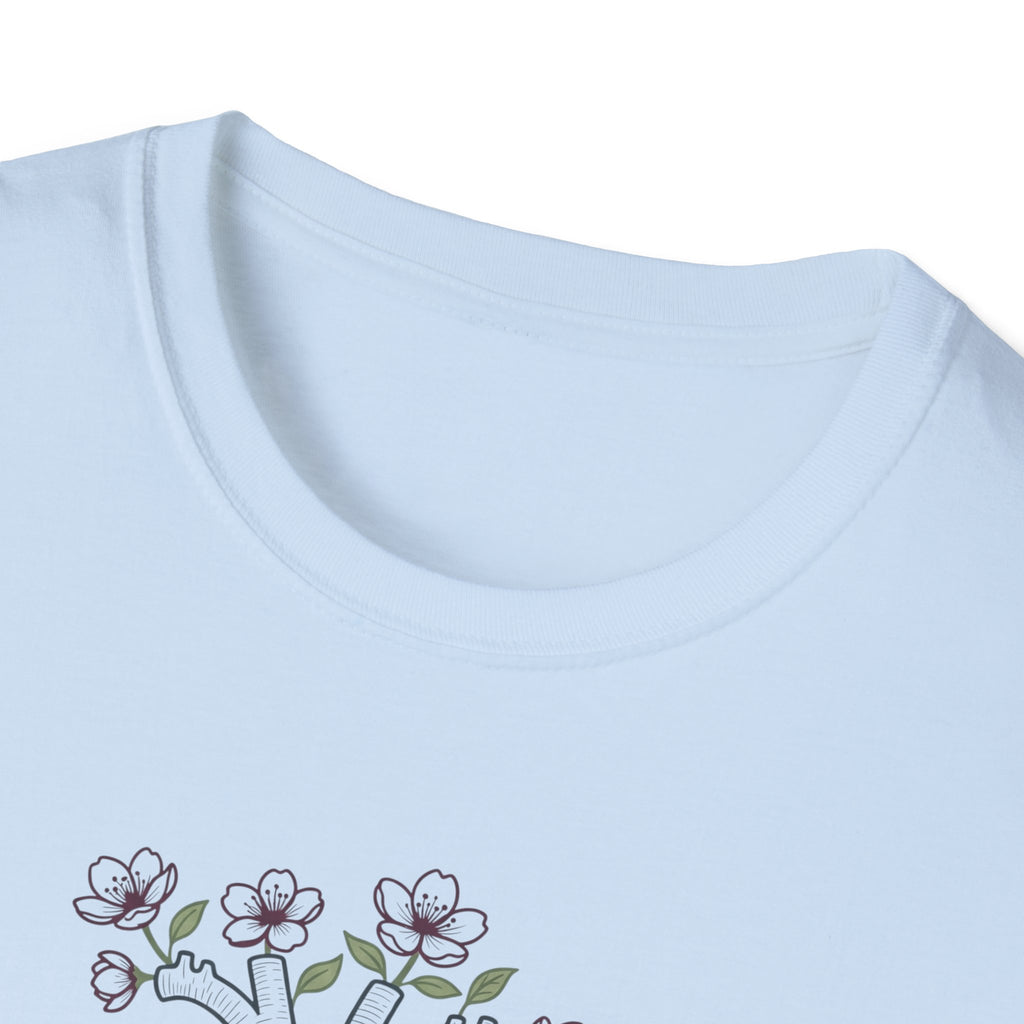 Cardiac Nurse floral Heart T-Shirt