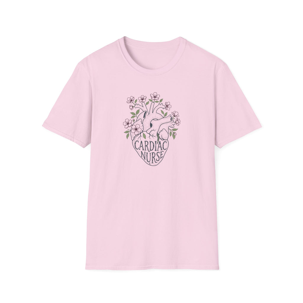 Cardiac Nurse floral Heart T-Shirt