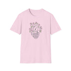 Cardiac Nurse floral Heart T-Shirt