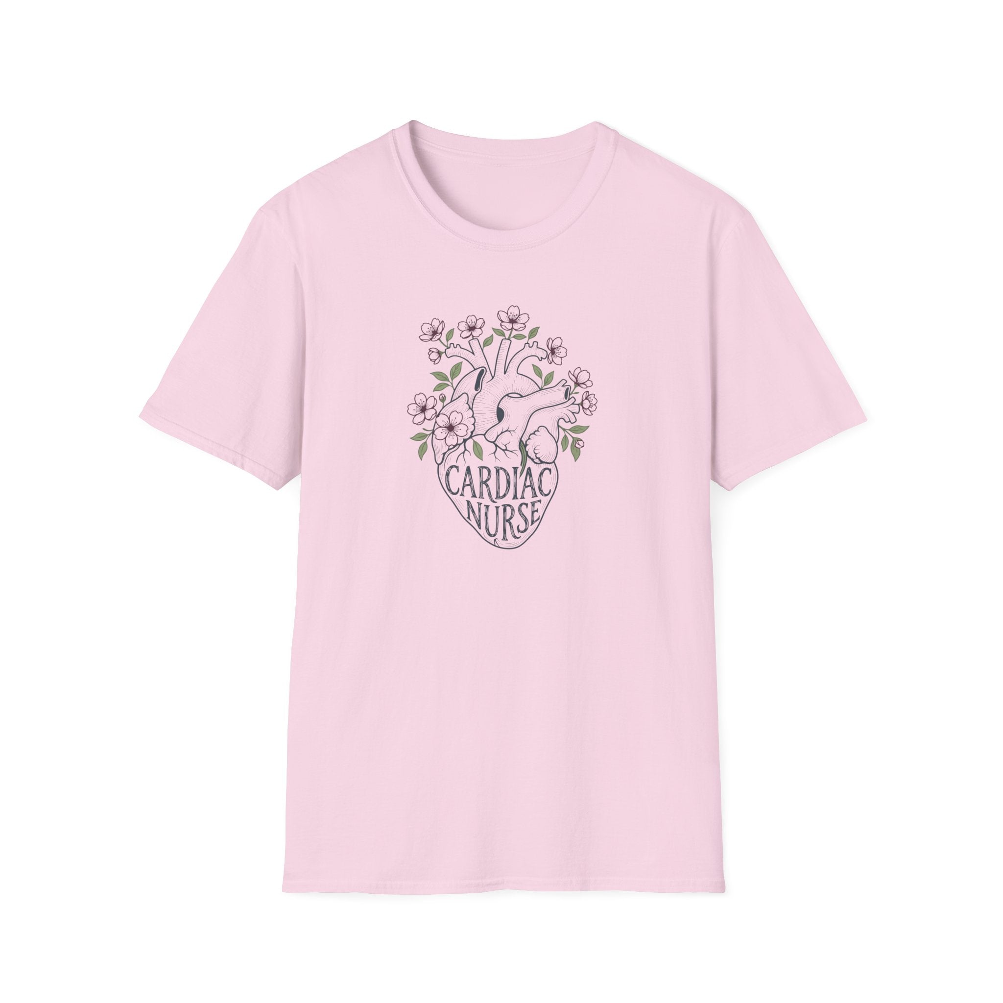 Cardiac Nurse floral Heart T-Shirt