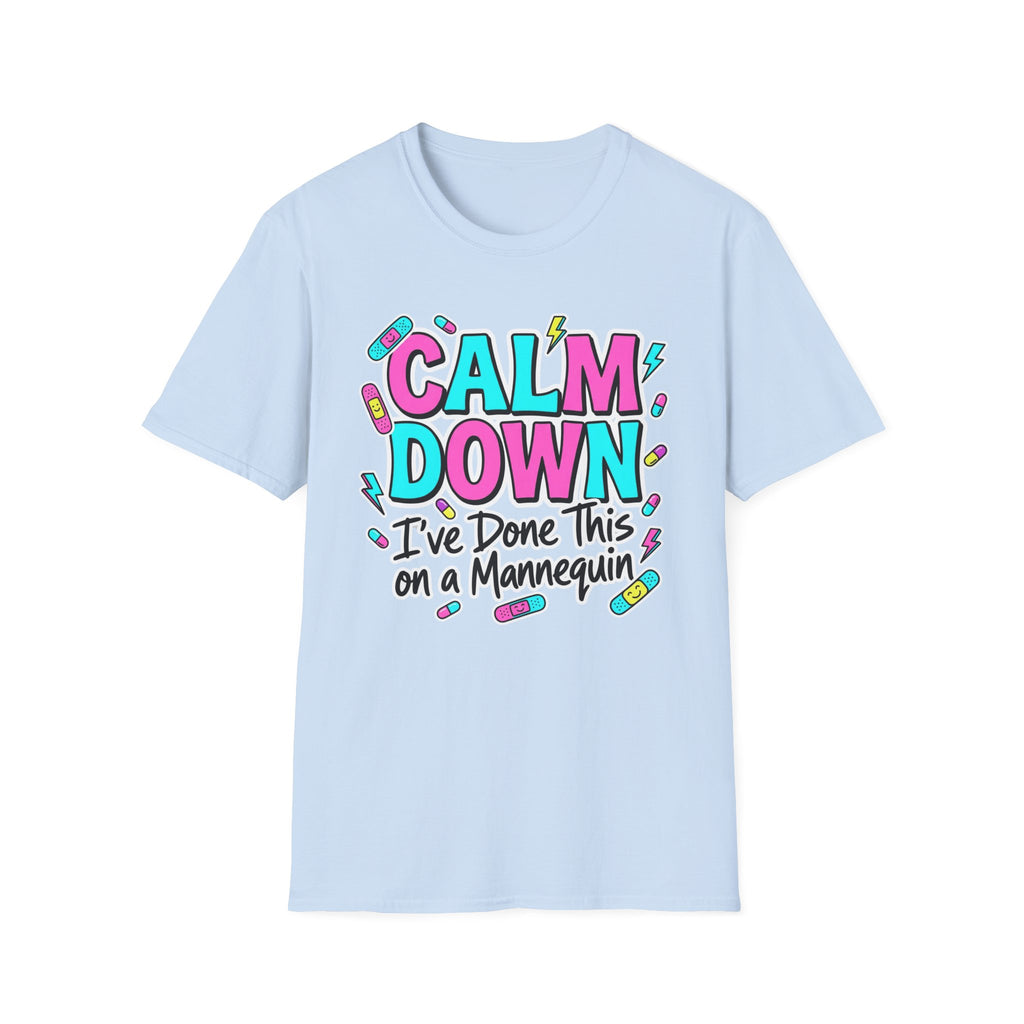 Calm Down Pink and Blue T-Shirt