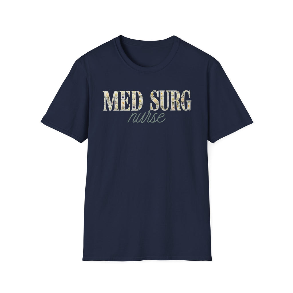 Med Surg Nurse Floral T-Shirt