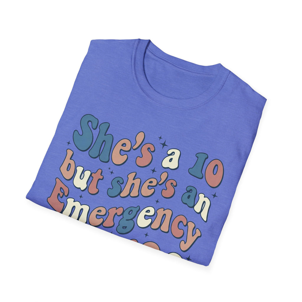 She's a 10 Emergency Nurse Sparkle T-Shirt