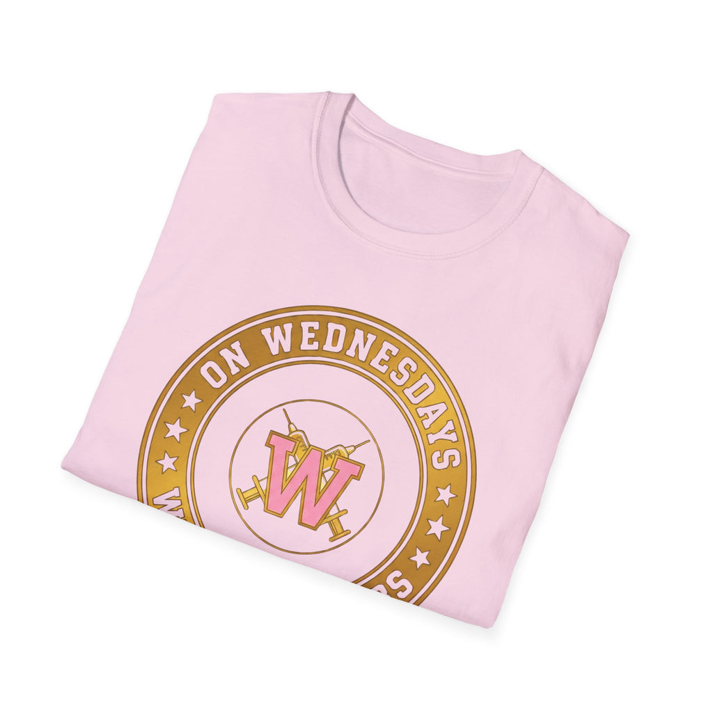 On Wednesdays We Wear Scrubs Emblem T-Shirt