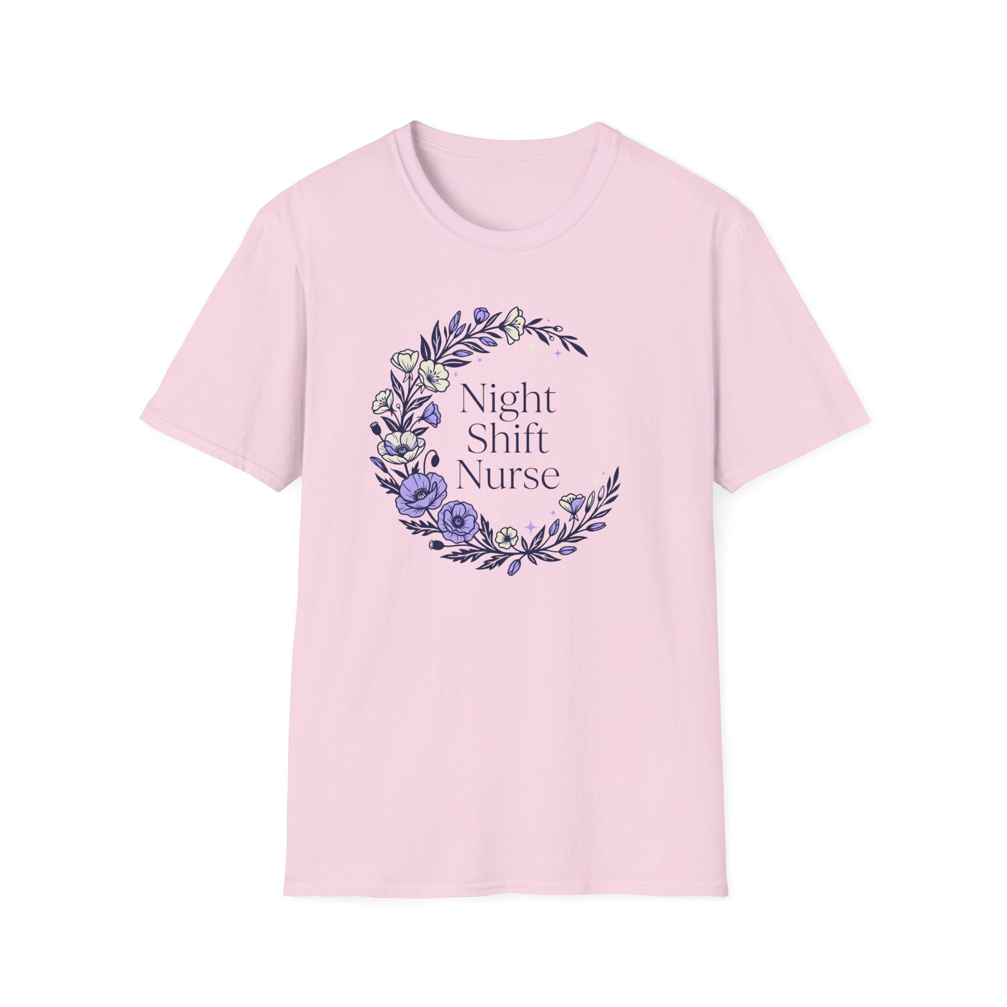 Nightshift Nurse Floral Moon T-Shirt