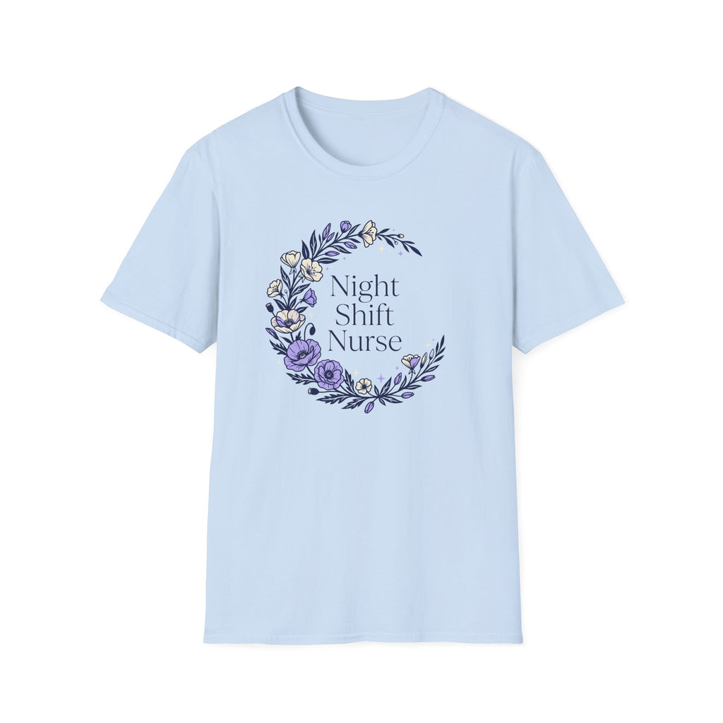 Nightshift Nurse Floral Moon T-Shirt