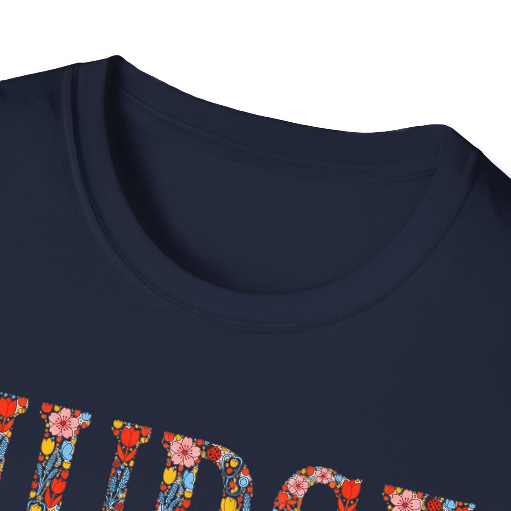 Ladybug Floral Nurse T-Shirt