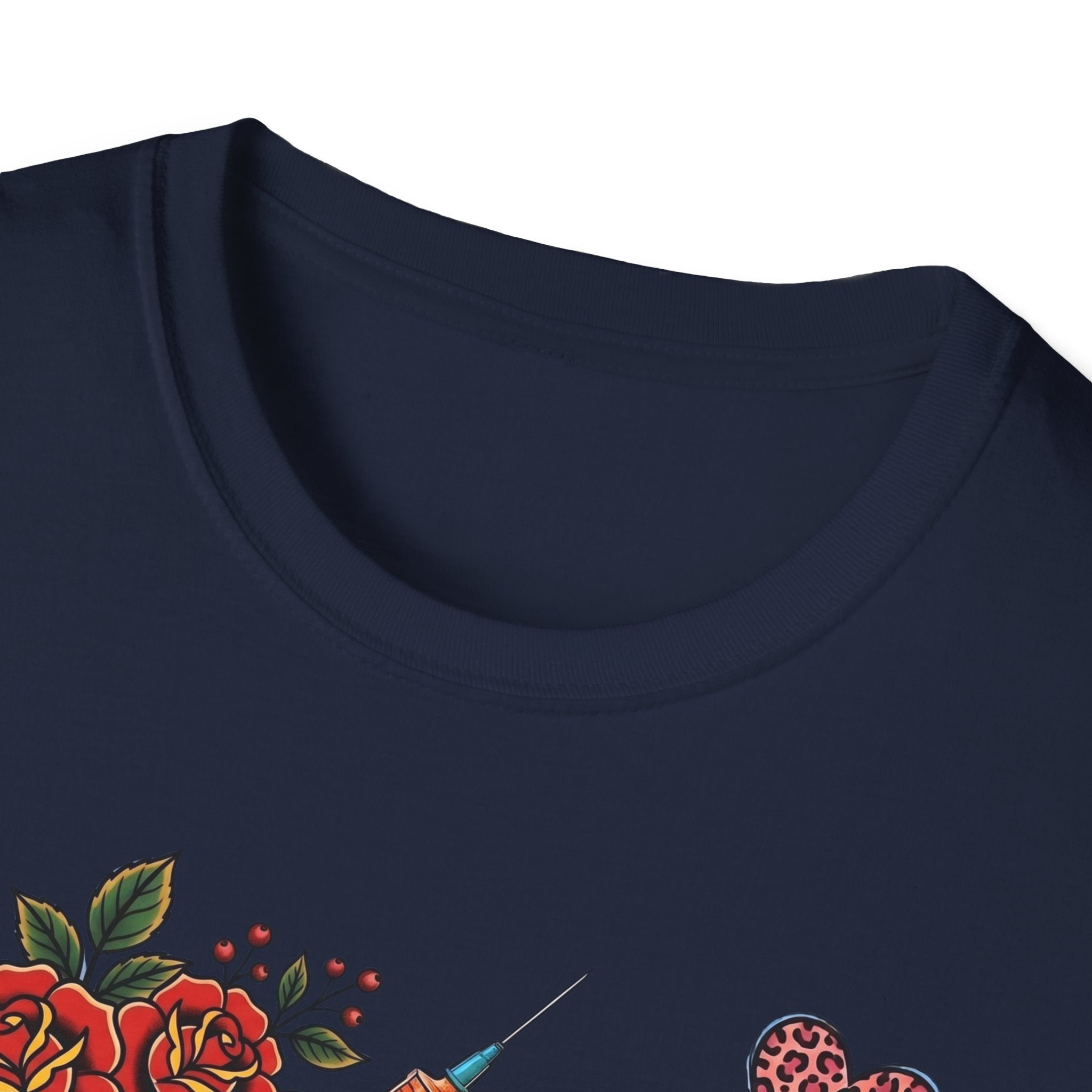 Fun Rainbow Cheetah Nurse T-Shirt
