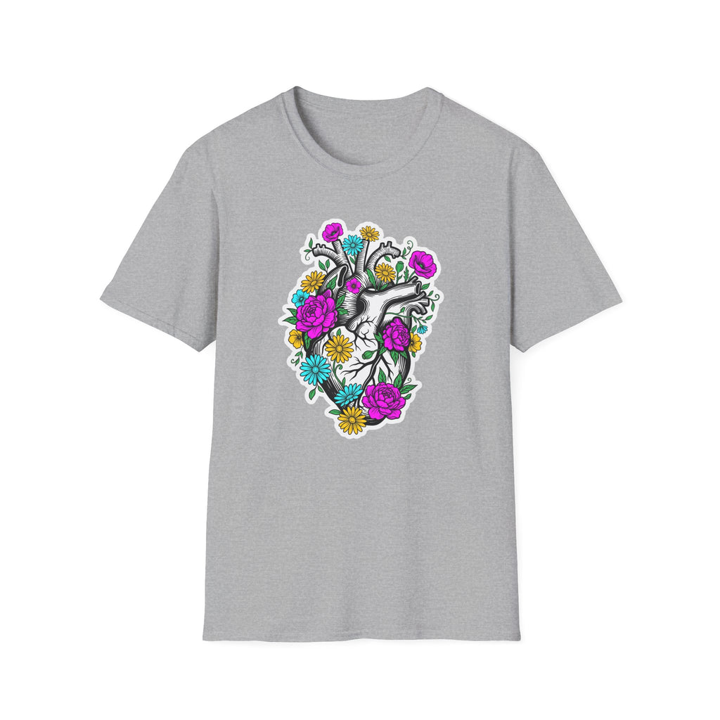 Bright Floral Heart T-Shirt