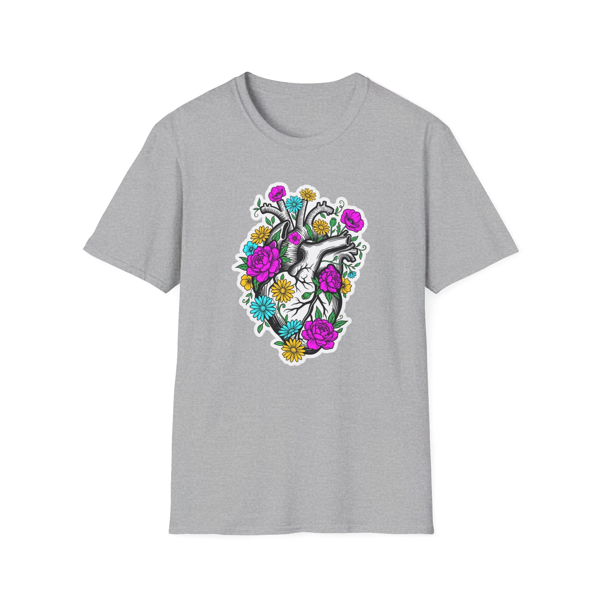 Bright Floral Heart T-Shirt