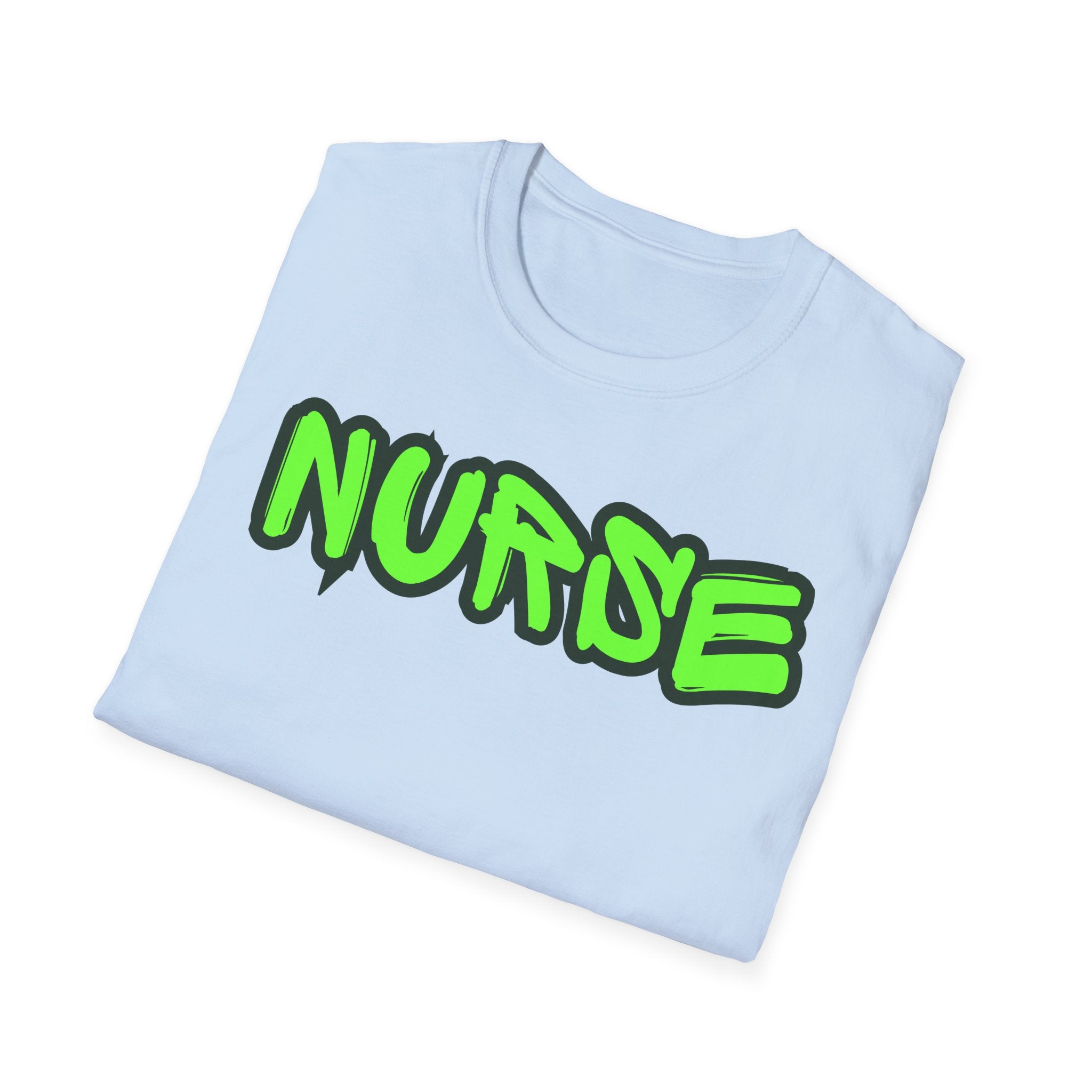 Neon Green Graffiti Nurse T-Shirt