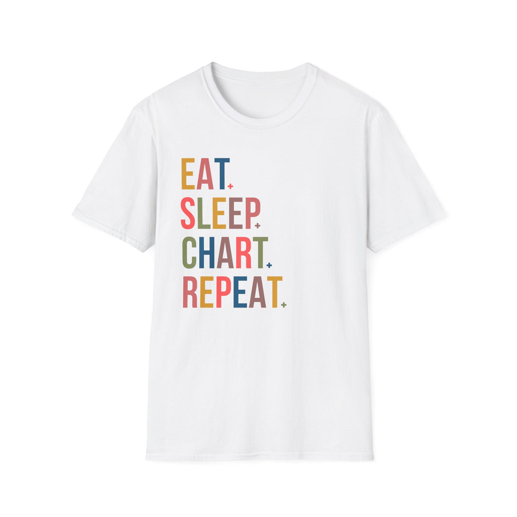 Eat Sleep Chart Repeat T-Shirt