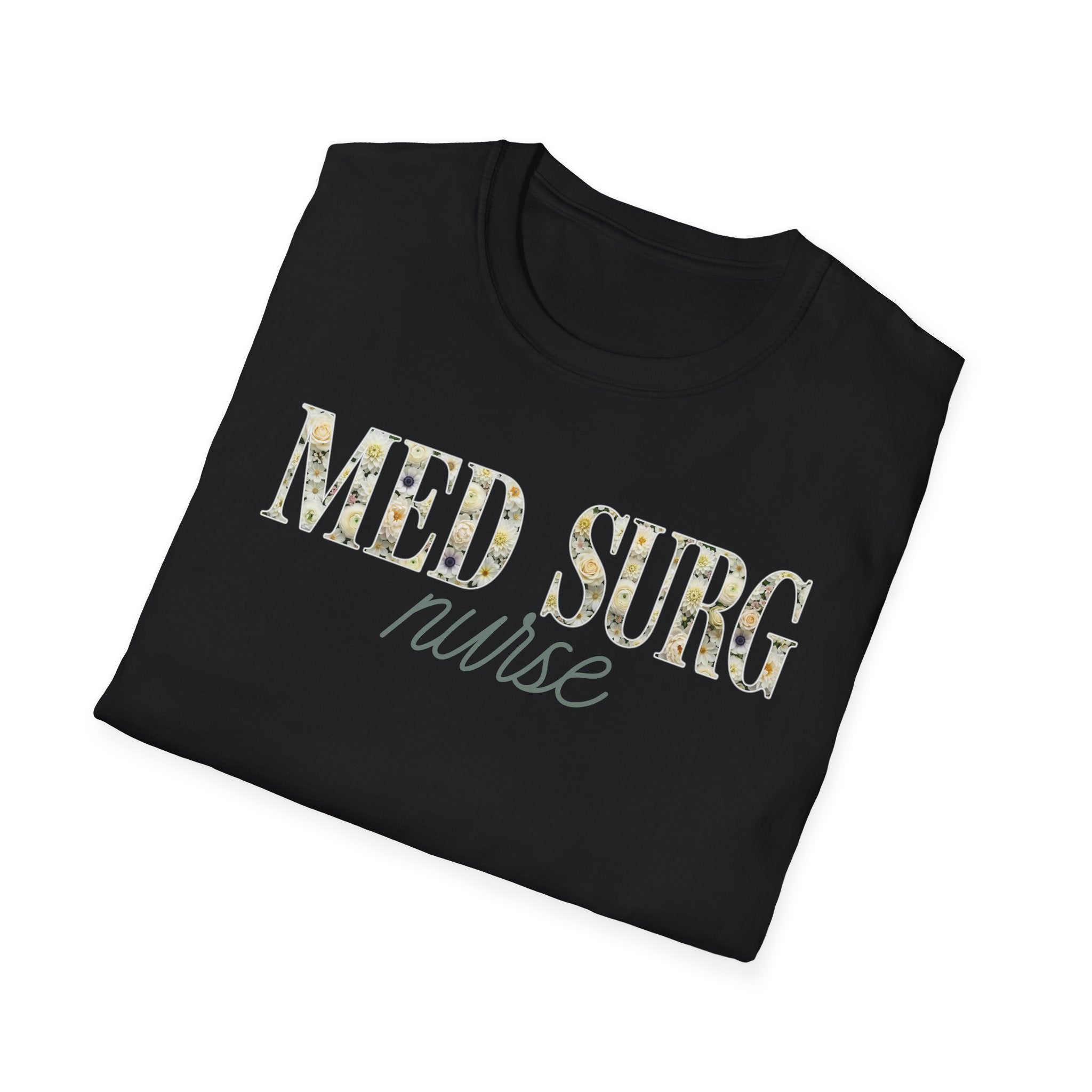 Med Surg Nurse Floral T-Shirt