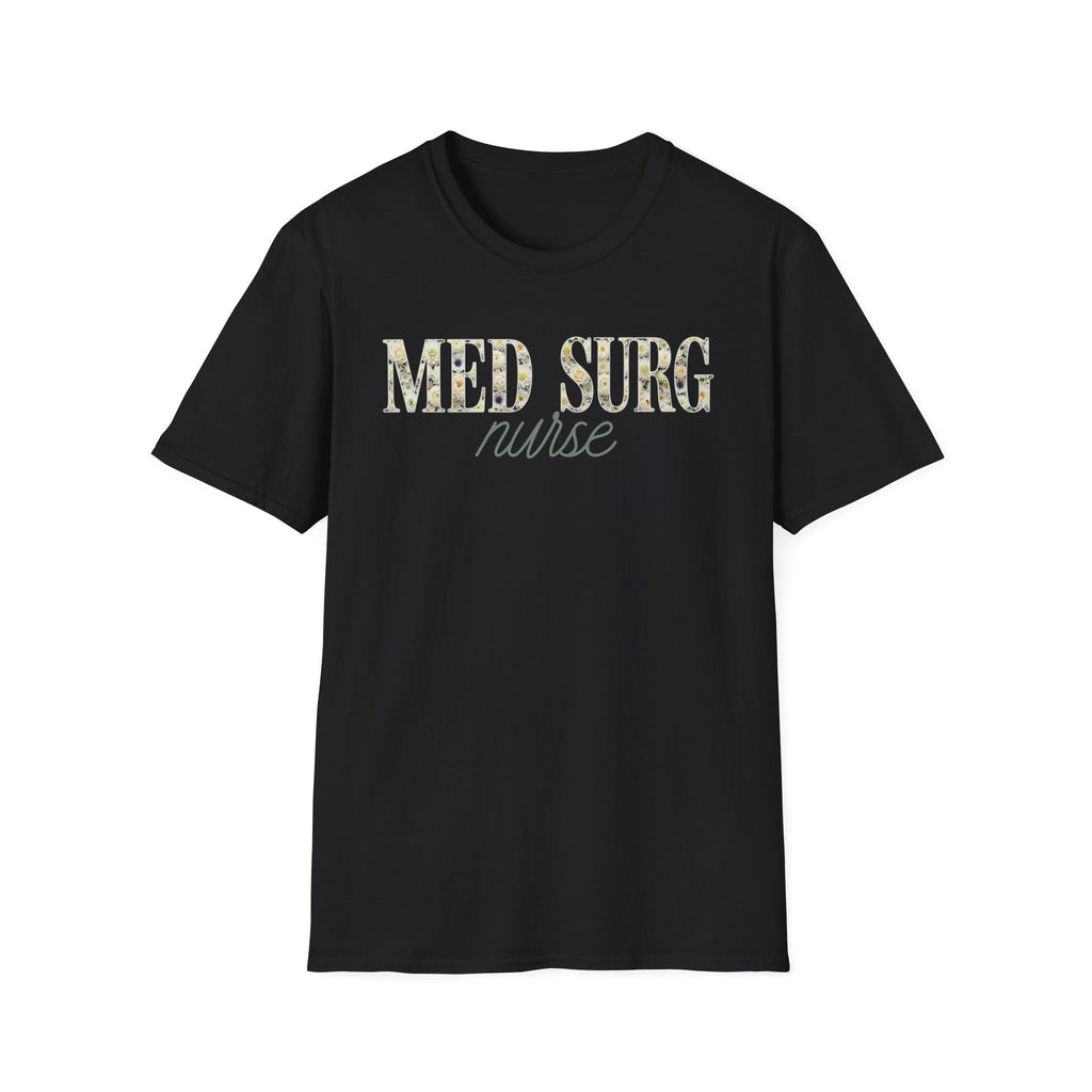 Med Surg Nurse Floral T-Shirt