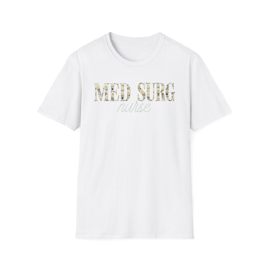 Med Surg Nurse Floral T-Shirt