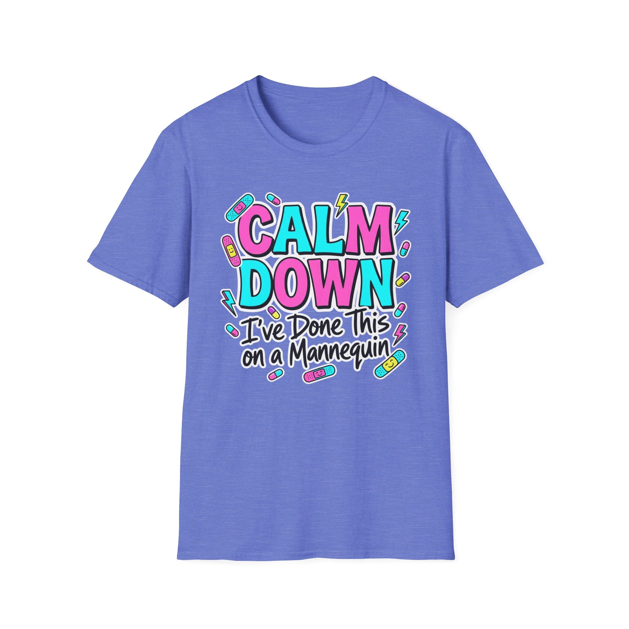 Calm Down Pink and Blue T-Shirt