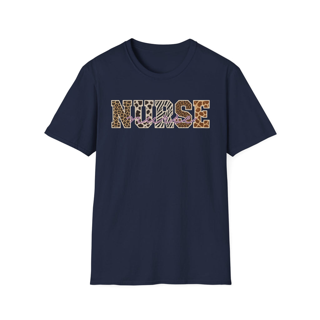 Animal Print Varsity Nurse T-Shirt