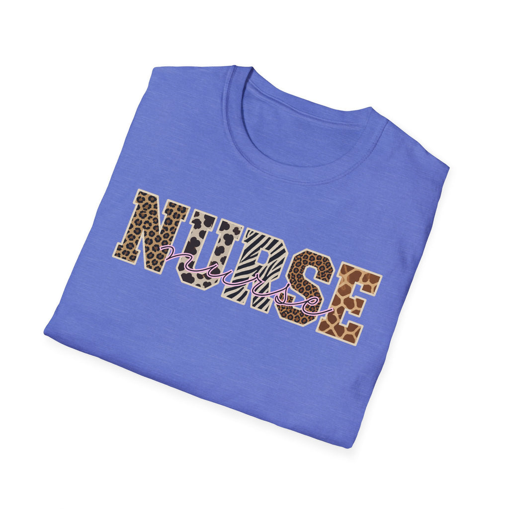 Animal Print Varsity Nurse T-Shirt
