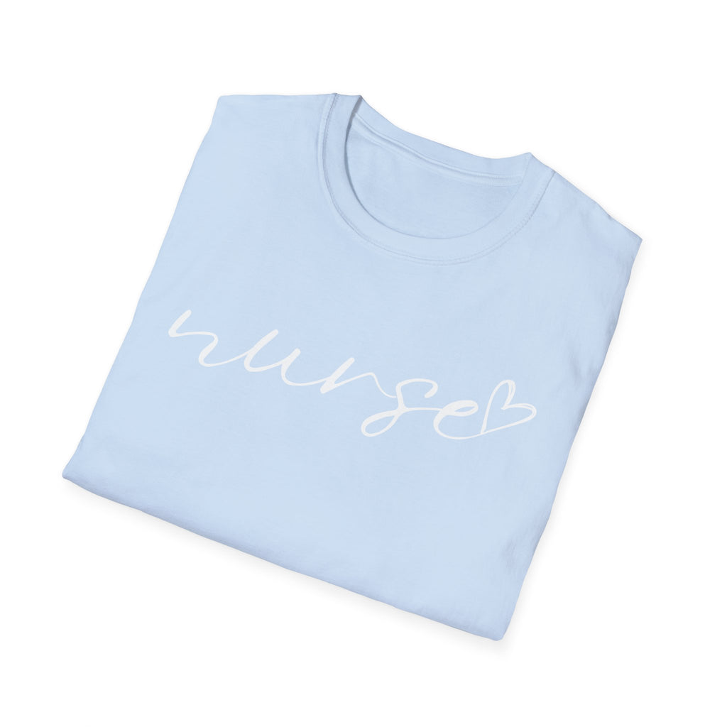 Nurse Script in White T-Shirt