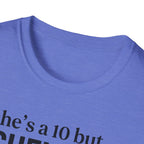 She's a 10 Emergency Nurse Heart Dark T-Shirt