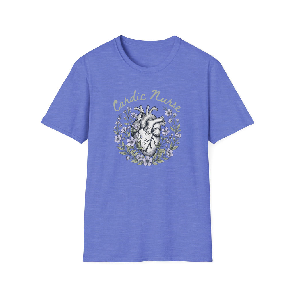 Cardiac Nurse Floral Heart T-Shirt
