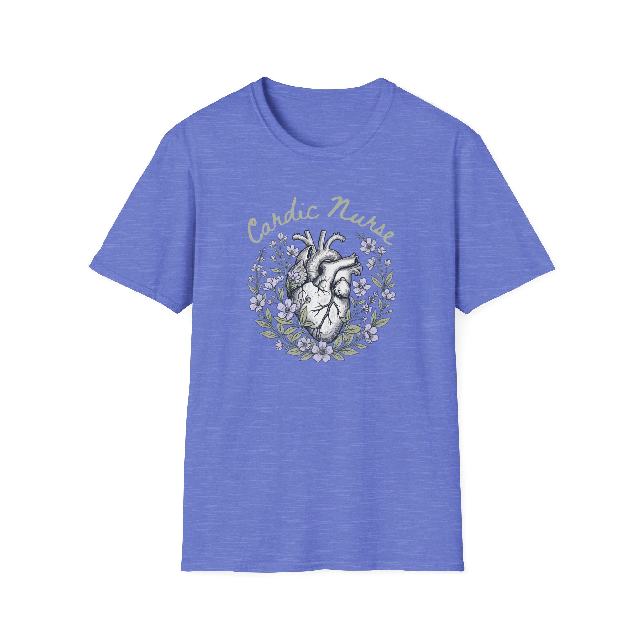 Cardiac Nurse Floral Heart T-Shirt