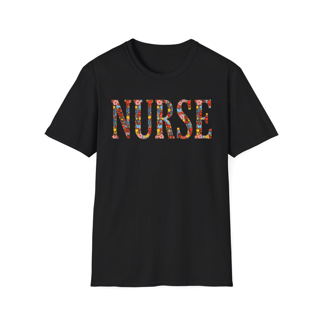 Ladybug Floral Nurse T-Shirt