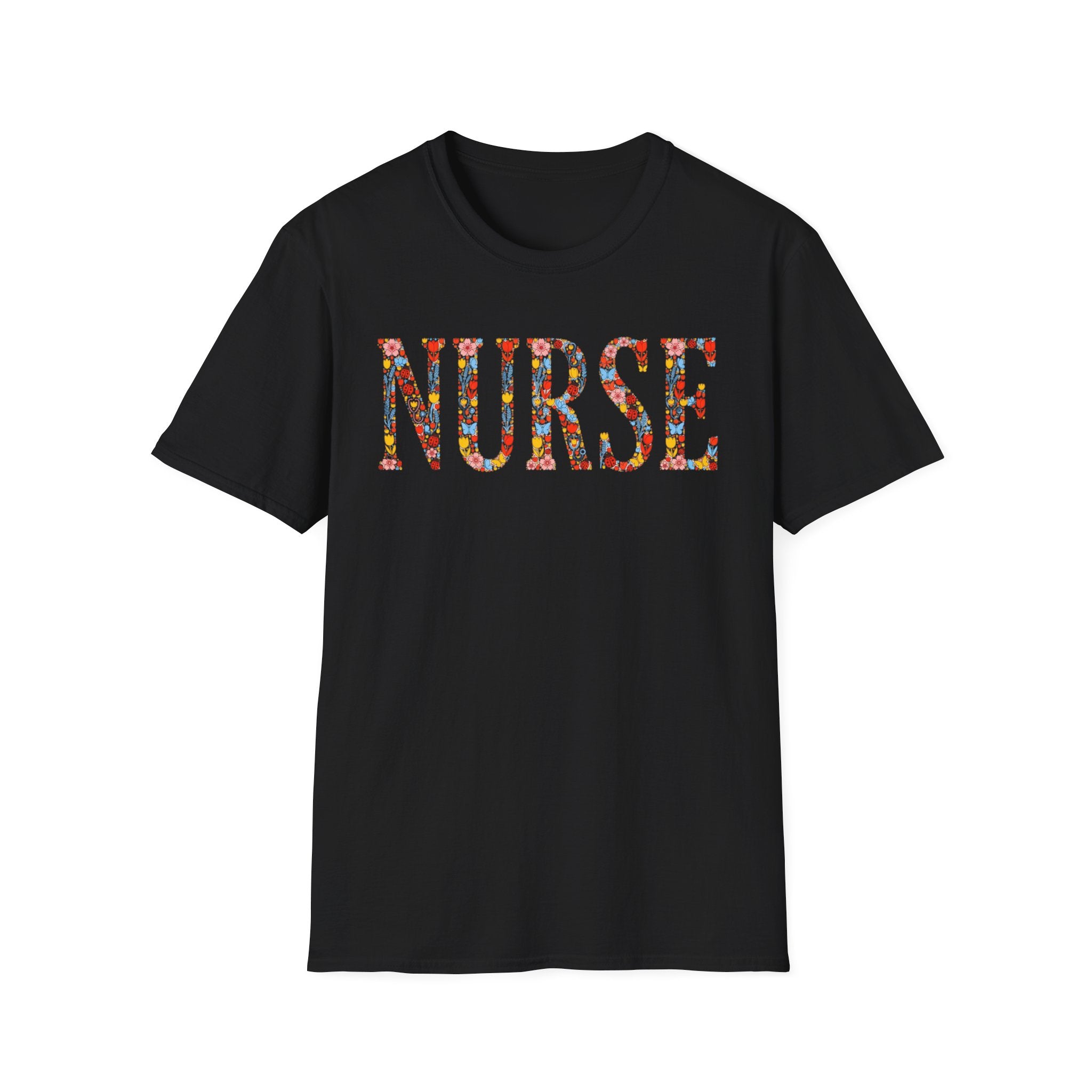 Ladybug Floral Nurse T-Shirt