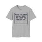Zombie Apocalypse Notice T-Shirt