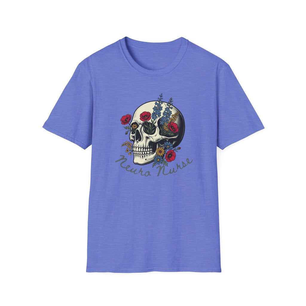 Neuro Nurse Floral Skull T-Shirt