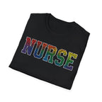Multicolor Cheetah Print Varsity Nurse T-Shirt