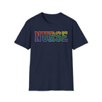 Multicolor Cheetah Print Varsity Nurse T-Shirt